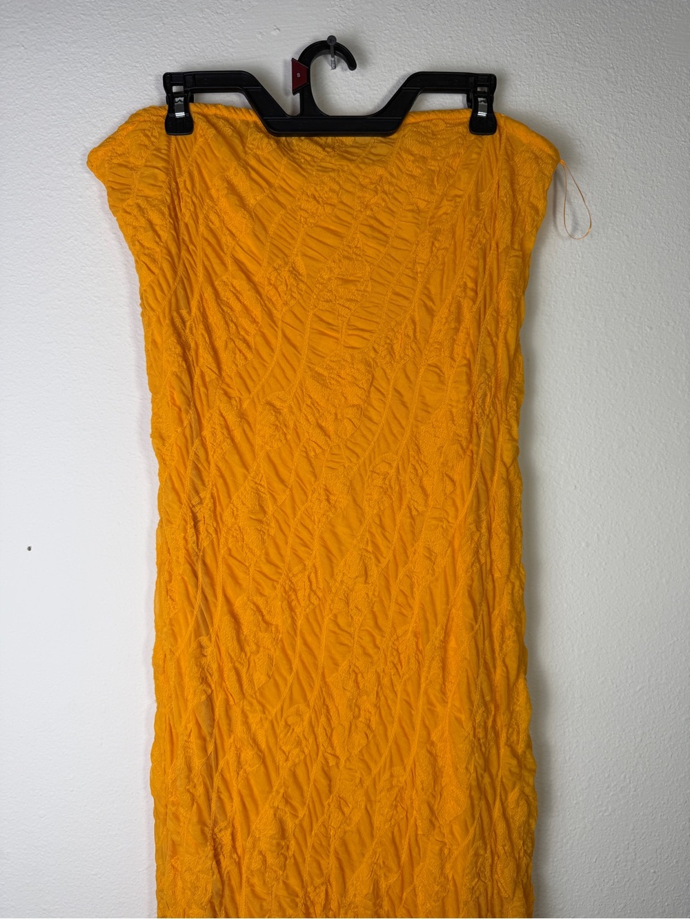 Anthropologie 4130 Marigold Strapless Tube Dress Textured Smocked Maxi XL NWT